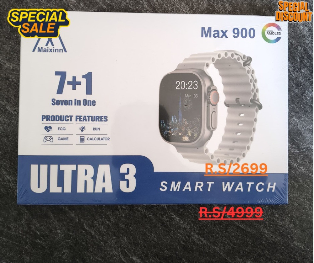 ULTRA 3 SMART WATCH WITH AMOLED DISPLAY